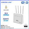 XUNYOU-LINK ROUTER 4G/5G LTE CPE WiFi 6 DA 300 MBPS MODEM WIRELESS CON SLOT SIM A 4 ANTENNE