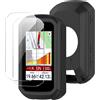 Effcotuo Custodia per Garmin Edge 850 550 Cover con 2 Pellicola Protettiva Vetro