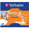 Verbatim DVD-R 16x 4,7 Gb 1 pezzo - Printable Imprintable 43521