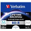 Verbatim Campana 5 Blu Ray BD-R 25 GB M-Disc 4x 43823