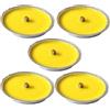 Officine Candle 5 CANDELE CITRONELLA FIACCOLA IN ALLUMINIO ANTI ZANZARE PROFUMO AMBIENTE 15 CM