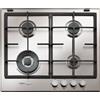 Whirlpool Piano Cottura 4 Fuochi a Gas 60 cm Incasso Griglie Ghisa GMR6422/IXL