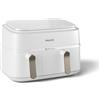 Philips Friggitrice ad Aria Doppio Cestello 9 Litri 2750 Watt Bianco Serie 3000