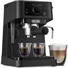 De Longhi Macchina da Caffè a Polvere Manuale con Montalatte Nero EC235.BK
