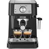 De Longhi Macchina Caffè Espresso 15 bar con Cappuccinatore EC260.BK Stilosa