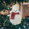 Ciondolo a Forma di Pupazzo di Neve con Albero di Natale, in Peluche, Regalo Da