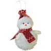 Ciondolo a Forma di Pupazzo di Neve con Albero di Natale, in Peluche, Regalo Da