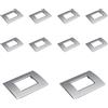 A2ZWORLD 10 Pezzi Placca Plastica Quadrata, 3 Moduli Posti Per Scatola 503,