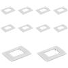 A2ZWORLD 10 Pezzi Placca Plastica Quadrata, 3 Moduli Posti Per Scatola 503,