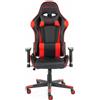 Momo Design Sedia Gaming Poltrona Imbottita in Ecopelle Nero Rosso MD-GC005A-KR