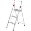 Gierre Sgabello Scala in Alluminio 3 Gradini Larghi 104h cm MINI-SLIMSTEP BS301