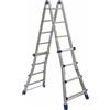 FACAL Scala Alluminio Multiuso Telescopica 5+5 Gradini max 5 mt All Briko Blu 4
