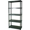 Pas Scaffale 5 Ripiani in Resina per Esterno / Interno 90x40x188 h Nero URANO 50