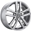 Volkswagen Salvador Cerchio in Lega, Grigio Metallizzato, 6,5J x 17 Pollici, 5 Fori, PCD 112mm, ET 52mm, 215/55 R17