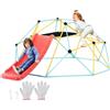 VEVOR Cupola da arrampicata, per bambini dai 3 ai 9 anni, 2,4 m, geometrica a cupola con scivolo, supporta 272 kg e facile da montare, con impugnatura per arrampicata, attrezzatura da gioco all'aperto