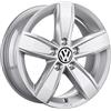 Volkswagen Leichtmetallfelge Corvara per T6/T6.1, Lega Leggera, Brillantsilber, 6,5J x 16, 5 Razze, PCD 120/5, ET51, Cerchio 16 Pollici