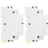 Hapivida 2 Pezzi Contattore DC Domestico, 25A 24V BCH8-25 2NO 2 Poli a due vie
