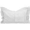 BRaya Coppia Federe 50x80 cm in Lino bordate con Gigliuccio Bianco Gigliuccio