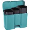 Tontarelli Pattumiera Differenziata 3 scomparti 58.5x32x41.5cm TO5190-6 Patty 3