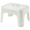 Tontarelli Sgabello Poggiapiedi in Plastica cm 38x30xh24 8101194887 Bianco Dumbo