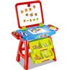 BAKAJI Set Lavagna Con Piano Disegno e Cavalletto Rosso Con Accessori Numeri e Lettere