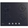 CANDY PIANO COTTURA GAS VETRO TEMPERATO 4 FORNELLI INCASSO 59CM CVG6B NERO