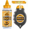 INGCO HCLR0130 Traccialinea Traccialinee con Livella Battifilo Gesso Blu 30MT