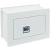 10034, Cassaforte a Muro a Chiave, Grigio Chiaro, 5 L, 20 X 30 X 15 Cm