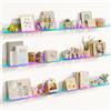BAKAJI 6 x Mensole Multicolor da Parete Scaffali a Muro Organizer Multiuso 38x10x4,8cm