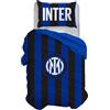 Inter, Set Copripiumino Singolo In Cotone, Parure Copripiumino, 100% Cotone, Sacco 155x200, Federa 50x80, Prodotto Ufficiale, (Non Contiene Lenzuolo Con Angolo)