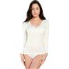 NOTTINGHAM 3 Pezzi Maglia Donna Nottingham TL18W Manica Lunga in Lana e cotone con Pizzo