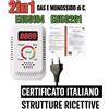 RoHS COMPLIANT RILEVATORE MONOSSIDO DI CARBONIO E GAS 2in1 Certificato per STRUTTURE RICETTIVE