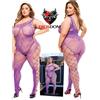 Baci lingerie Sexy Tutina Premium Bodystocking viola Catsuit Queen s. taglie forti 2XL 3XL