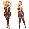 Pink Lipstick Lingerie Sexy Tutina Lusso Bodystocking Catsuit Plus Size Xl 2XL 3XL taglie forti nero
