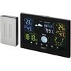 EMOS E6018 - Stazione meteorologica radio con sensore esterno e display touchscreen a colori + alimentatore, 13 funzioni: termometro, igrometro, barometro, previsioni meteo, orologio radiocontrollato