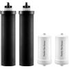VEVOR Filtro Acqua a Gravità Sostituzione Sistema Filtro Carbone Attivo 4 Pezzi