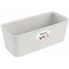 STEFANPLAST Vaso Fioriera Plastica Rettangolare Balcone 50x18x16cm Natural 73500