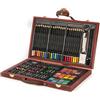 BAKAJI Valigetta Legno Pittore 78pz Colori Pittura Pastelli Acquerelli Professionale