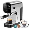 Aigostar Barista Macchina da Caffè Espresso e Cappuccino Compatibile con capsule