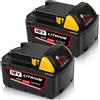 Powayup 【2 pezzi】M18 Ricambio Batteria per Milwaukee 18V 5.0Ah M18B 48-11-1850