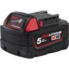 MILWAUKEE BATTERIA M18 B5 5 AH RED LITHIUM