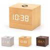 RobertAgor ALLPRESS OROLOGIO SVEGLIA DIGITALE LEGNO DISPLAY LED DATA CUBO OROLOGIO DA TAVOLO 06727