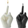 LIUYIDM Candele con Gesti Delle Mani 2 Pezzi Decorazione del Dito Medio