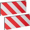 Relaxdays Paracolpi Garage, Set da 2, Protezione Portiere Auto, Adesivo Eva Paraurti da Muro, 38x16x1,5 cm, Rosso Bianco