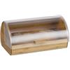 Relaxdays Portapane a scomparsa bambù grande salvaroma cassetta richiudibile coperchio HLP: 19 x 38 x 26 cm legno beige