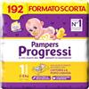Pampers Progressi Newborn, Taglia 1 (2-5 kg), 192 Pannolini Neonato