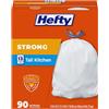 Hefty Strong Trash Bags (Tall Kitchen Drawstring, 13 Gallon, 90 Count) by Hefty