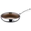 MasterPRO Giro 3 | Padella Antiaderente da 28 cm | Con Triplo Strato in Acciaio Inossidabile e Alluminio | Manico Ergonomico | Padella Acciaio Inox | Per Tutti i Tipi di Piani Cottura