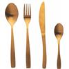 GALILEO Set 24 posate in acciaio inox oro satinato, impugnatura martellata, Harlem Sibilla