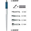 Kiepe Kit Pedicure Sgorbie x Calli 8 Lame (2 x Mis.) + Manico Sgorbie Alluminio